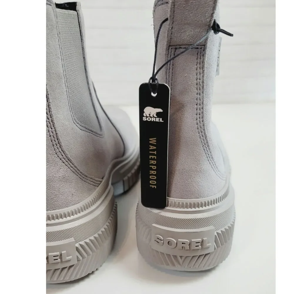 SOREL Ona Ave WP Chelsea Boot in Chrome Grey, sz 9